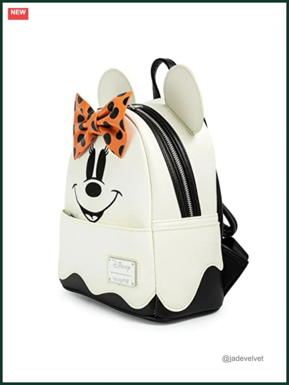 Loungefly Disney Ghost Minnie Mouse Glow in the Dark Faux Leather Double Strap